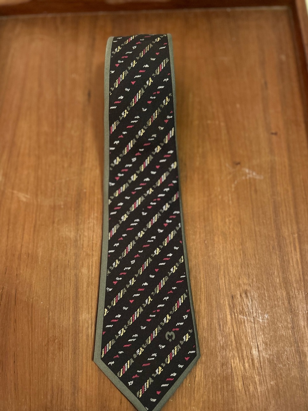 Classic & Retro Mila Schon 100% Silk Italian Designer Geometric Tie